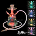 Novo Estilo Limpar Mazaya Todos Hookah De Vidro com LED